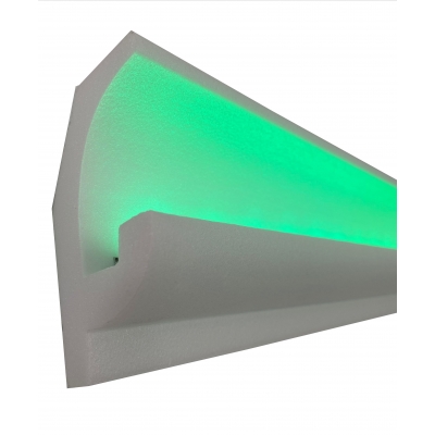 1 Außenecke für OL-16 Stuckleiste indirekte Beleuchtung aus XPS Weiß